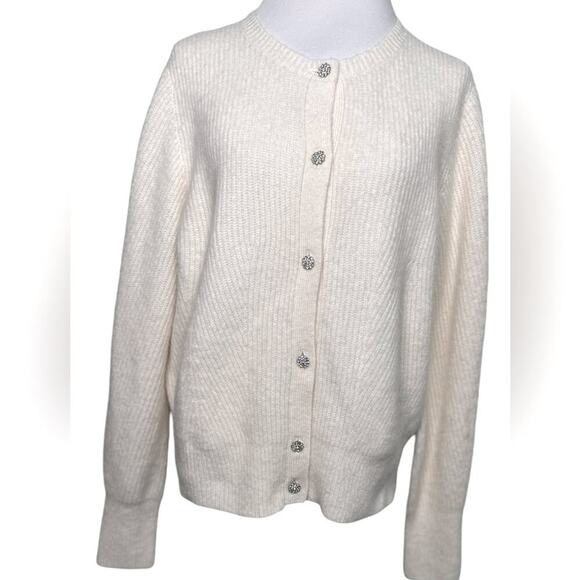 Ted Baker London Rosi Wool Blend Rhinestone Embellished Buttons Cardigan NWT  16 - Picture 7 of 14
